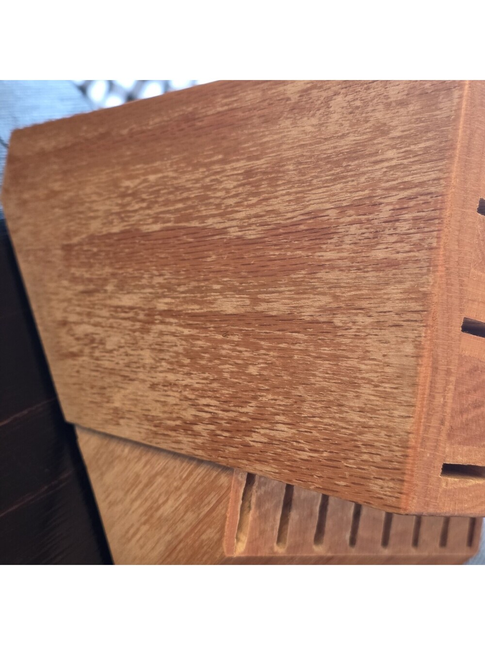 Cutco Wooden Knife Block 18 Slot 2 Hole Kitchen Knife Storage Holder Made In USA - Picture 13 of 15